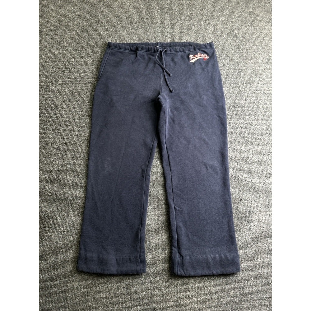 Women's Polo Jeans Co Ralph Lauren Gray Fleece Sweatpants Drawstring, Size L